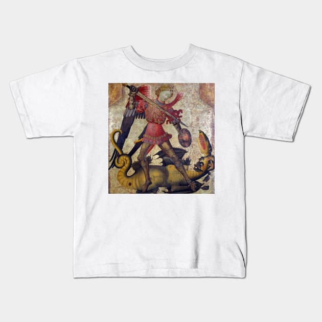 Saint Michael and the Dragon Kids T-Shirt by pdpress